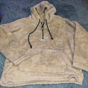 Victoria secret fuzzy quarter zip